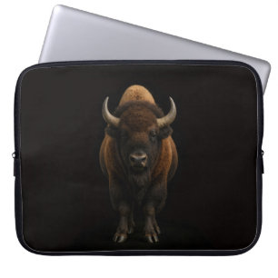 Black 4 Luxe Laptop Sleeve, American Bison Sleeve