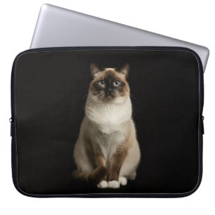 Black 4 Luxe Laptop Sleeve, Birmanese Cat Laptop Sleeve