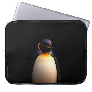 Black 4 Luxe Laptop Sleeve, Emperor Penguin Sleeve