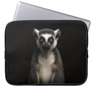 Black 4 Luxe Laptop Sleeve, Gentle Lemur Laptop Sleeve