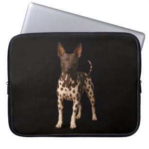 Black 4 Luxe Laptop Sleeve, Hairless Terrier Dog Sleeve