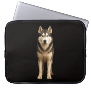 Black 4 Luxe Laptop Sleeve, Icy Elite Husky Laptop Sleeve