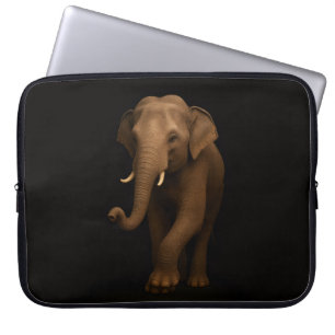 Black 4 Luxe Laptop Sleeve, Indian Elephant Sleeve