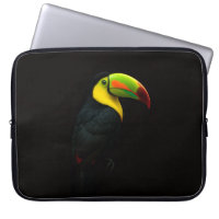 Black 4 Luxe Laptop Sleeve, Keel Billed Tucan