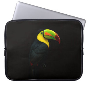 Black 4 Luxe Laptop Sleeve, Keel Billed Tucan Sleeve
