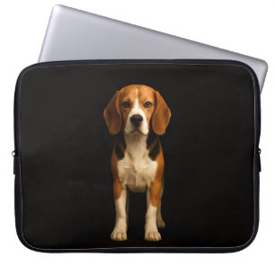 Black 4 Luxe Laptop Sleeve, Kind Beagle Sleeve