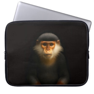 Black 4 Luxe Laptop Sleeve, Red Douc Langur Sleeve