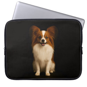 Black 4 Luxe Laptop Sleeve, Refined Papillon Sleeve