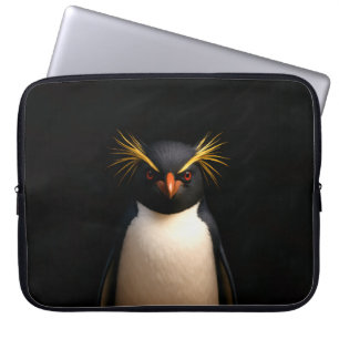 Black 4 Luxe Laptop Sleeve, Rockhopper Penguin Sleeve