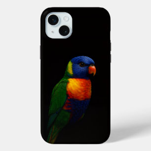 Black 4 Luxe, Lorikeet Parrot iPhone 15 Mini Case
