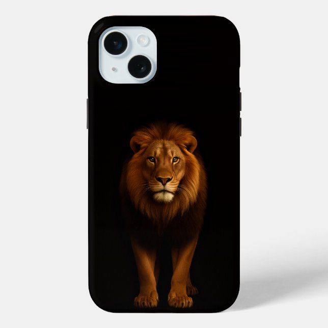 Black 4 Luxe, Majestic Lion iPhone 15 Plus Case-Mate iPhone Case (Back)