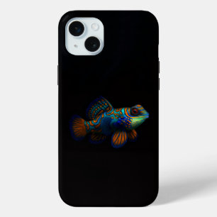 Black 4 Luxe, Mandarin Dragonet Fish iPhone 15 Mini Case