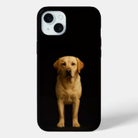 Black 4 Luxe, Minimalist Labrador iPhone 15 Plus