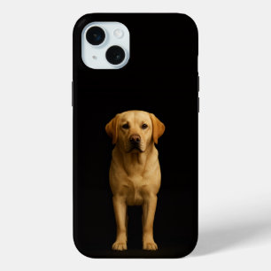 Black 4 Luxe, Minimalist Labrador iPhone 15 Plus Mini Case