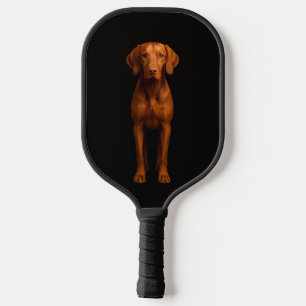 Black 4 Luxe Pickleball Paddle, Agile Vizsla Dog Paddle