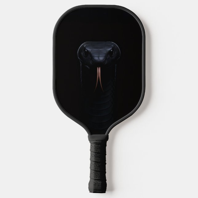 Black 4 Luxe Pickleball Paddle, Black Mamba Snake Pickleball Paddle (Back)