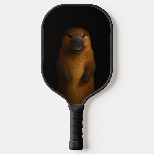 Black 4 Luxe Pickleball Paddle, Elegant Platypus Paddle (Back)