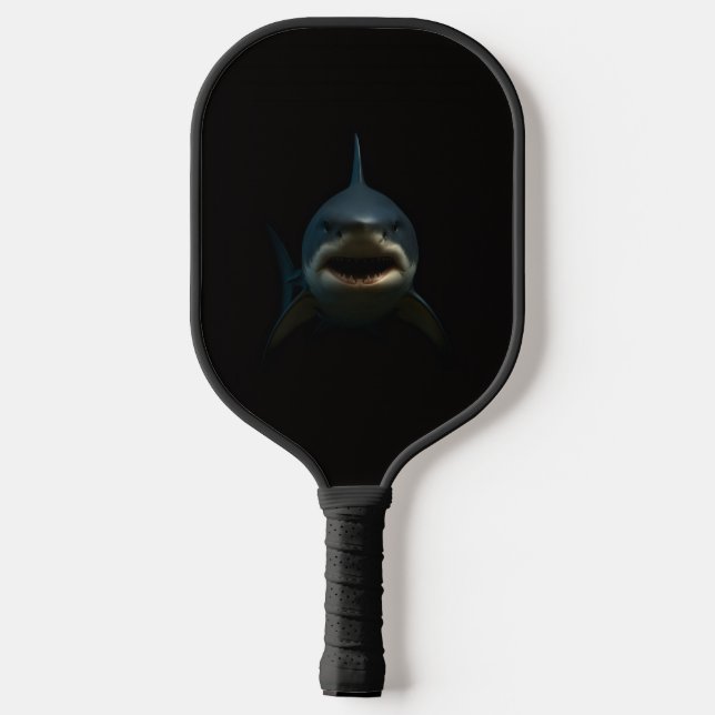 Black 4 Luxe Pickleball Paddle, Great White Shark Pickleball Paddle (Back)