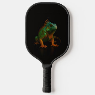Black 4 Luxe Pickleball Paddle, Green Iguana Paddle