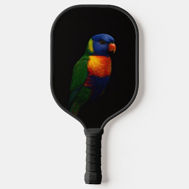Black 4 Luxe Pickleball Paddle, Lorikeet Parrot Pickleball Paddle (Back)