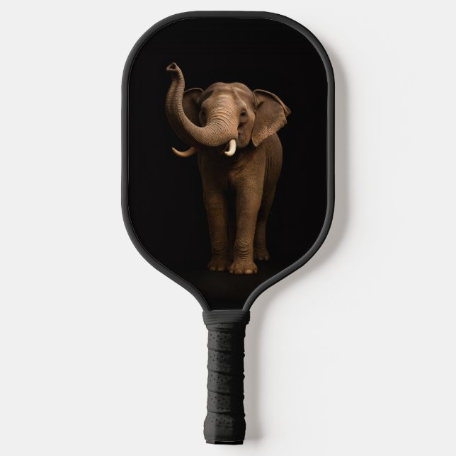 Black 4 Luxe Pickleball Paddle, Mighty Elephant Paddle (Back)