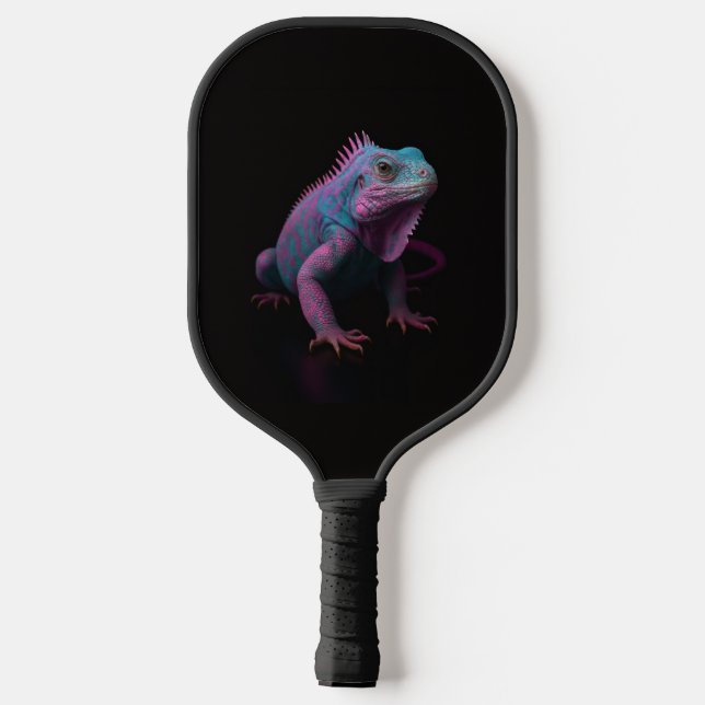 Black 4 Luxe Pickleball Paddle, Pink Iguana Paddle (Back)