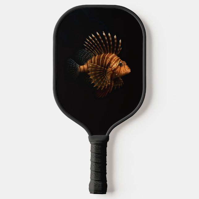 Black 4 Luxe Pickleball Paddle, Red Lionfish Pickleball Paddle (Back)
