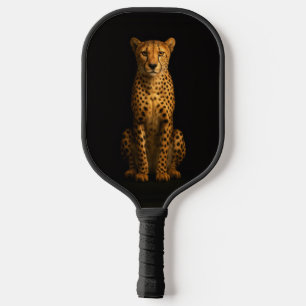 Black 4 Luxe Pickleball Paddle, Sleek Cheetah Paddle