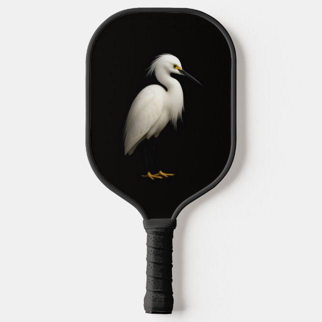 Black 4 Luxe Pickleball Paddle, Snowy Egret Pickleball Paddle (Back)