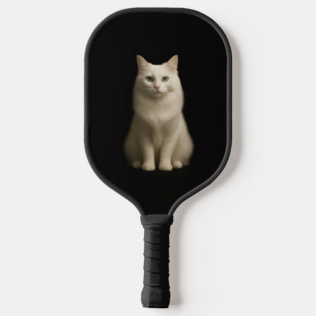 Black 4 Luxe Pickleball Paddle, Turkish Angora Cat Pickleball Paddle (Back)