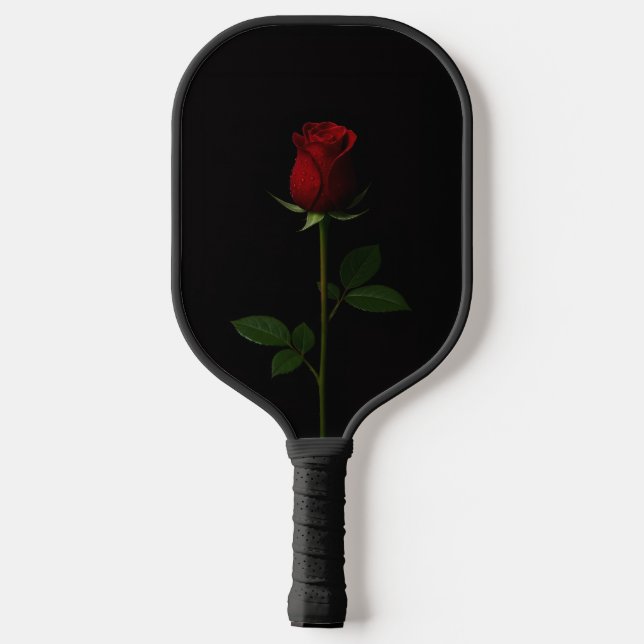 Black 4 Luxe Pickleball Paddle, Velvet Red Rose Paddle (Back)