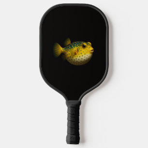 Black 4 Luxe Pickleball Paddle, Yellow Putterfish Paddle