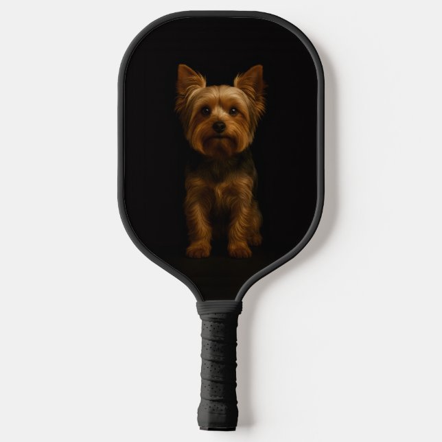 Black 4 Luxe Pickleball Paddle, Yorkshire Terrier Paddle (Back)