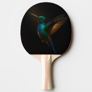 Black 4 Luxe ping pong paddle, Flying Hummingbird Paddle