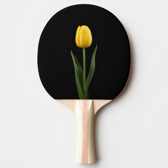 Black 4 Luxe ping pong paddle, Golden Tulip Ping Pong Paddle (Front)