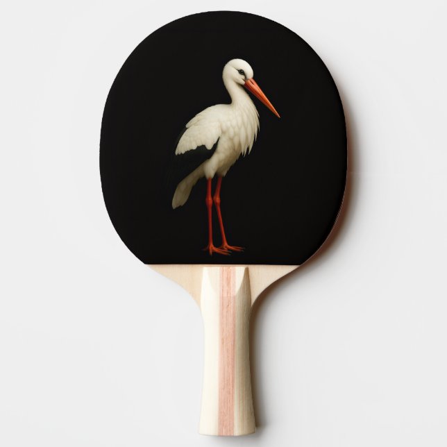 Black 4 Luxe ping pong paddle, Graceful Stork Ping Pong Paddle (Back)
