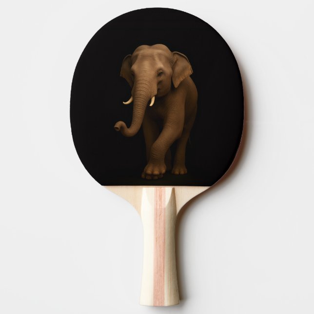 Black 4 Luxe ping pong paddle, Indian Elephant Ping Pong Paddle (Back)