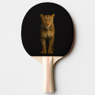 Black 4 Luxe ping pong paddle, Majestic Leopard Paddle