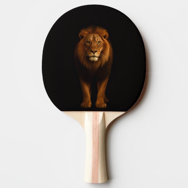 Black 4 Luxe ping pong paddle, Majestic Lion Paddle (Back)