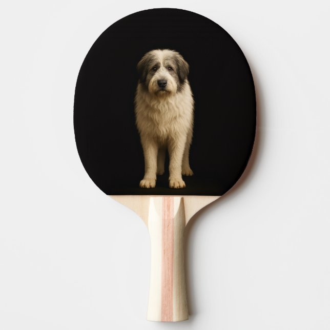 Black 4 Luxe ping pong paddle, Mioritic Shepherd Paddle (Front)