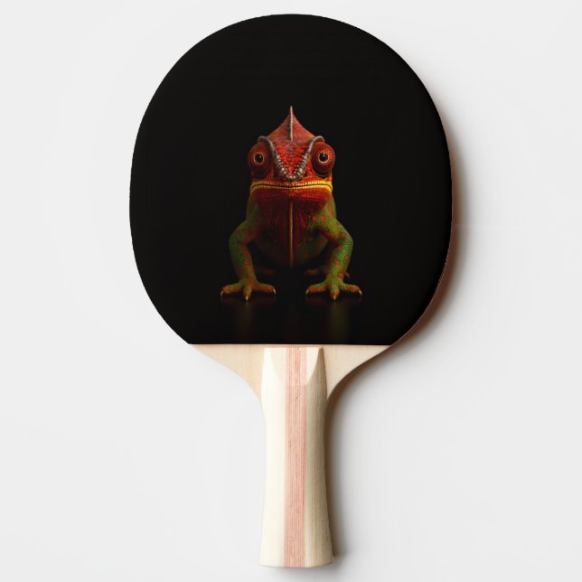 Black 4 Luxe ping pong paddle, Panther Chameleon Paddle (Back)