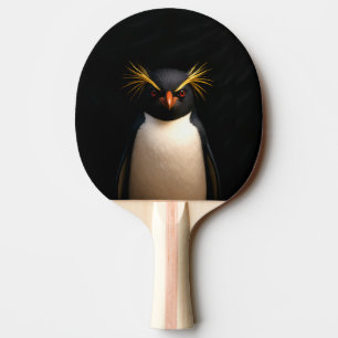 Black 4 Luxe ping pong paddle, Rockhopper Penguin Paddle