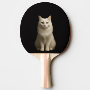 Black 4 Luxe ping pong paddle, Turkish Angora Cat Paddle