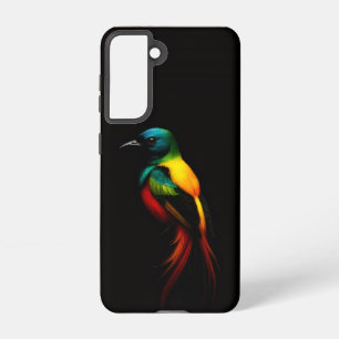 Black 4 Luxe Samsung Galaxy S21 Case, Rainbow Bird Samsung Galaxy Case
