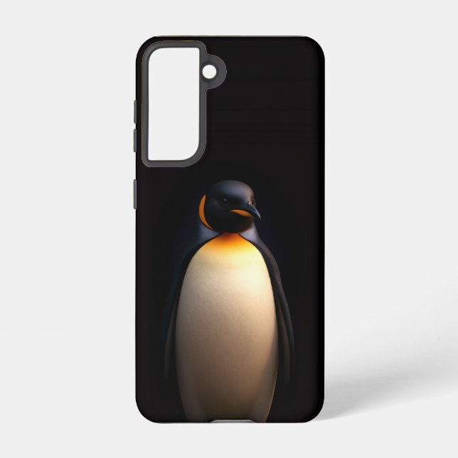 Black 4 Luxe Samsung Galaxy S21, Emperor Penguin S21 Case (Back)