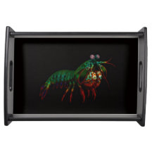 Black 4 Luxe serving tray, Mantis Shrimp