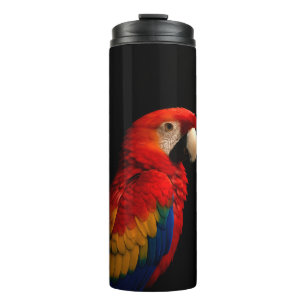 Black 4 Luxe Thermal Tumbler with Scarlet Parrot