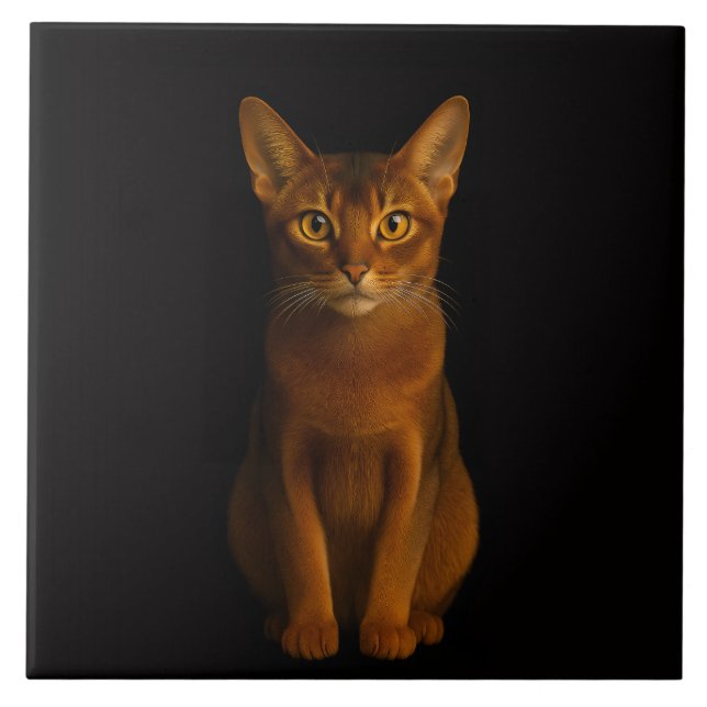 Black 4 Luxe Tile with Abyssinian Beauty (Front)