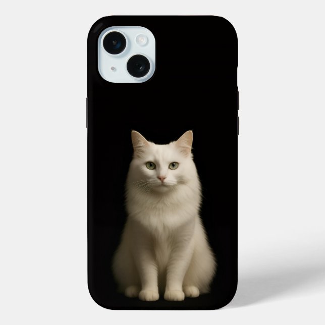 Black 4 Luxe, Turkish Angora Cat Case-Mate iPhone Case (Back)