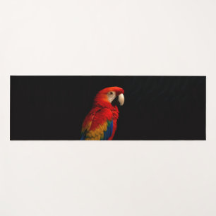 Black 4 Luxe Yoga Mats with Scarlet Parrot